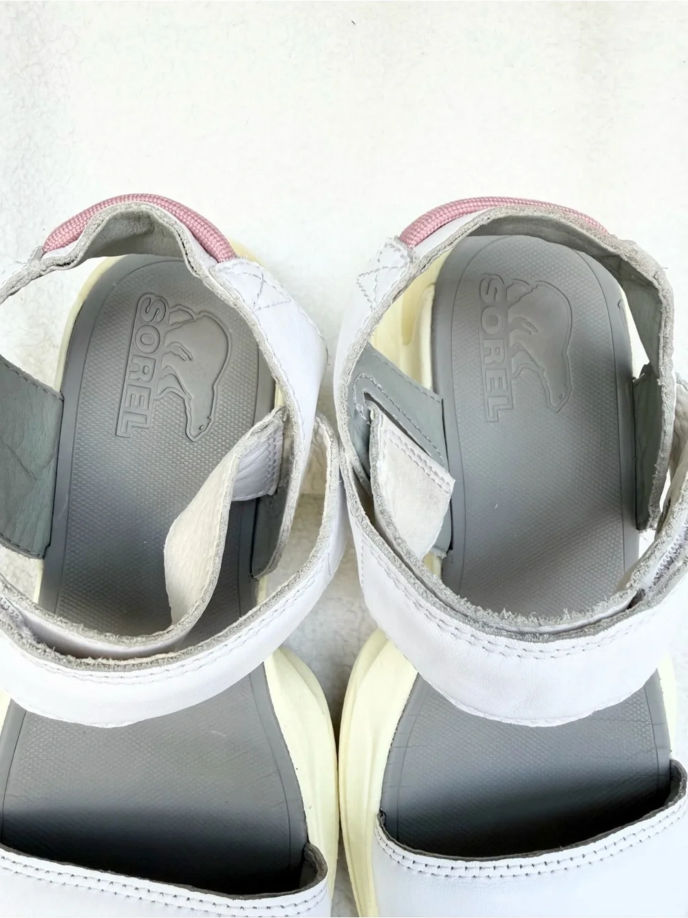 Sorel Explorer Blitz Stride Women’s 7.5 US Sandals Leather White NL4742-100